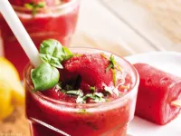 Fotografija recepta: Jagodni sorbet z baziliko