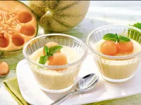 Fotografija recepta: Jogurtov mousse z melono