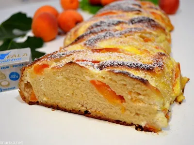 Spletena skutna potička z marelicami