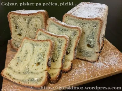 Pehtranova potica z drožmi