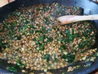 Fotografija recepta: Leča s špinačo " ala fasulas"
