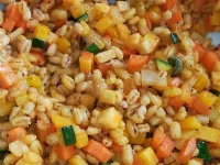 Fotografija recepta: Ješprenj z zelenjavo "ala fasulas"