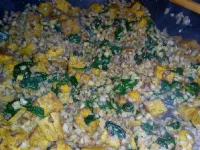 Fotografija recepta: Ajdova kaša s tofujem in mlado špinačo