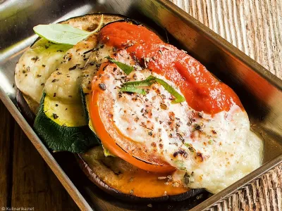 Mini zelenjavna lazanja z žara