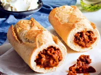 Fotografija recepta: Bageta z mletim mesom