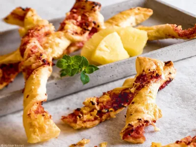 Hrustljave palčke iz listnatega testa po havajsko