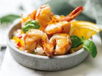 Fotografija recepta: BIO kozice z medom in pomarančami