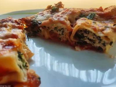 Pastacotti tricolori s špinačo in rukolo