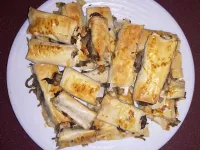 Fotografija recepta: Preprosti mesni zavitki z zeljem in šampinjoni