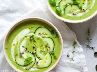 Kumaričin gazpacho z baziliko