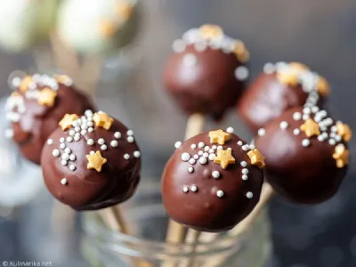 Črno-beli Cake Pops brez peke