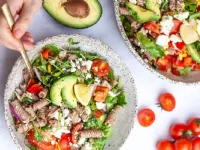 Fotografija recepta: Zdrava testeninska solata NATUR AKTIV po receptu Vibrant Plate