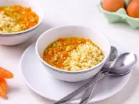 Fotografija recepta: Korenčkova juha z jajcem 