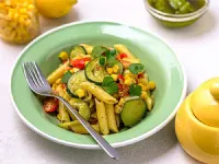 Fotografija recepta: Poletni pesto z brezglutenskimi testeninami