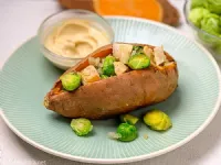 Fotografija recepta: Sladki krompir z nadevom