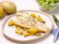 Fotografija recepta: Mediteranski brancin s parmezanom 