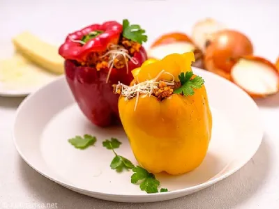 Polnjene paprike z govedino in kvinojo