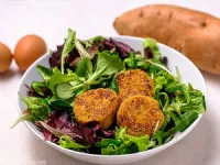 Fotografija recepta: Polpeti iz sladkega krompirja in tunine