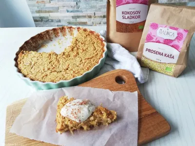 Jabolčna pita s proseno kašo