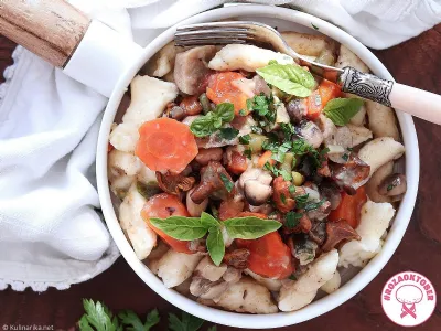 Njoki z gobicami po receptu Barbarella Green Chef