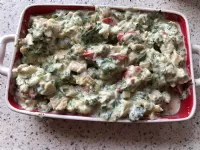 Fotografija recepta: Solata iz jajčevcev in piščanca 