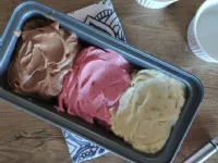 Fotografija recepta: Veganski tribarvni sladoled