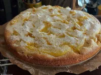 Fotografija recepta: Kolač z jabolki in vaniljevo kremo