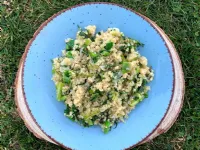 Fotografija recepta: Kvinojina "rižota" s porom in regratom