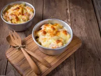 Fotografija recepta: Gratinirani fuži s sirom in pršutom