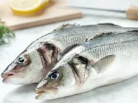 Fotografija recepta: Brancinov karpačo s česnovim pirejem in solato v parmezanovi skledici