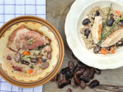 Ričet z laškim fižolom