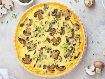 Quiche s šampinjoni