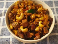 Fotografija recepta: Instant rezanci s tofujem, zelenjavo in indijskimi oreščki