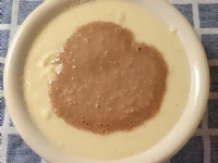 Fotografija recepta: Pšenični zdrob s kokos-bananino kremo in kakavom