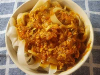 Fotografija recepta: Riževi rezanci z zelenjavo, šitake gobami in tofujem