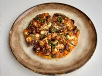 Fotografija recepta: Jajčna fritata s sirom Feta in špinačo