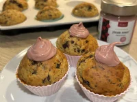 Fotografija recepta: Bananini mafini s kremnim namazom