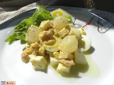 Čebula s tunino v solati