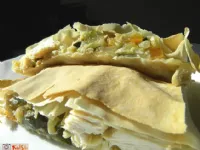 Fotografija recepta: Zelenjavni zavitek s piščančjim mesom