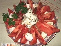 Fotografija recepta: Paradižnikova solata z mozarela sirom