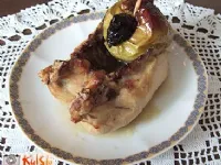 Fotografija recepta: Piščančje prsi s sadnim nadevom