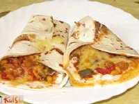 Fotografija recepta: Tortilje z zelenjavo in mesom