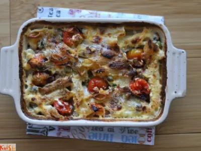 Gratinirane testenine z zelenjavo