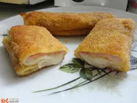 Fotografija recepta: Ocvrti kaneloni s šunko in sirom