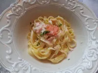 Fotografija recepta: Rezanci z lososom