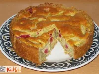 Fotografija recepta: Pita z rabarbaro in malinami