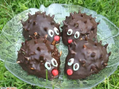 Čokoladni ježki za krasitev tort