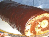 Fotografija recepta: Čokoladna rolada z banano