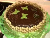 Fotografija recepta: Čokoladno - orehova torta