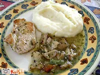 Fotografija recepta: Puran z jurčki in bučkami